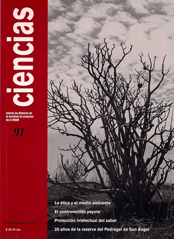 Portada Revista Ciencias de la UNAM 091